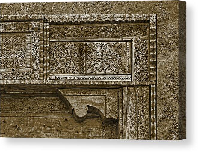 Southwestern Canvas Print featuring the photograph Carving - 4 by Nikolyn McDonald