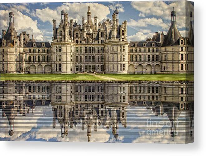 Chambord Canvas Print featuring the photograph Castle Chambord by Heiko Koehrer-Wagner