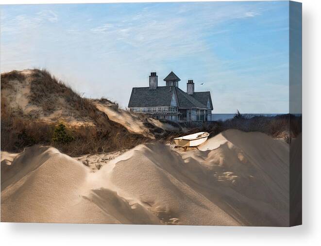 Sand Canvas Print featuring the photograph Castle in the Sand by Robin-Lee Vieira