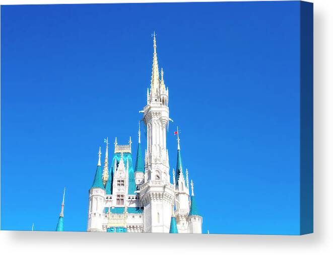 Magic Kingdom Canvas Print featuring the photograph Castle in the Sky by Mark Andrew Thomas
