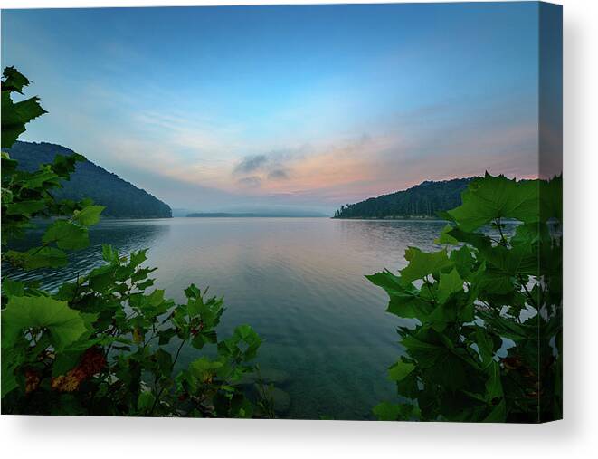 Kentucky Canvas Print featuring the photograph Cave Run Morning by Michael Scott