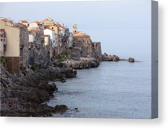 Cefalu Canvas Print featuring the photograph Cefalu, Sicily Italy by Andy Myatt