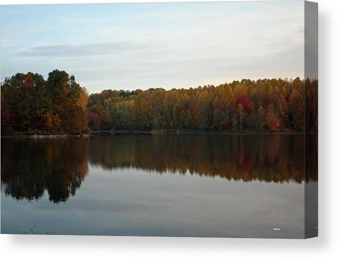 Centennial Canvas Print featuring the photograph Centennial Lake Autumn - Beautiful Autumn Morning by Ronald Reid