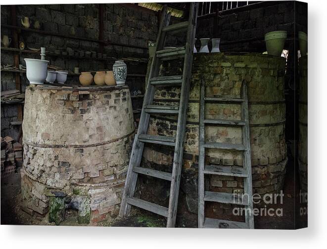 Corund Canvas Print featuring the photograph Ceramic Kilns, in Korond Transylvania by Perry Rodriguez