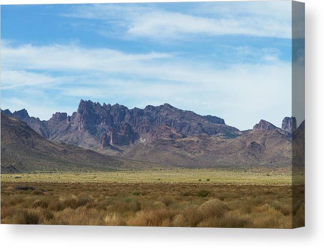 Cerbat Mountains Canvas Print featuring the photograph Cerbat Mountains by Bonnie Follett