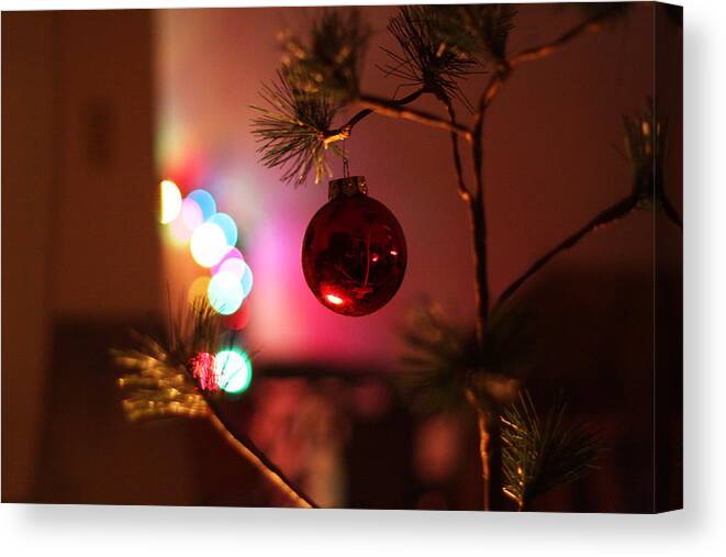 Christmas Canvas Print featuring the photograph Charlie Brown Tree by Ty Helbach