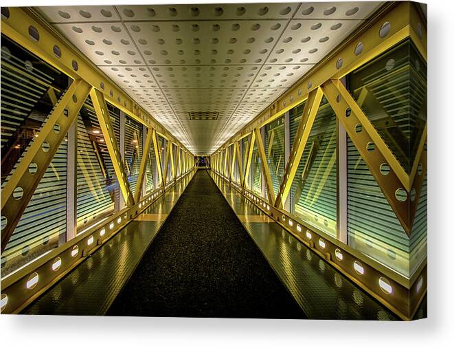 Chicago Canvas Print featuring the photograph Chicago Pedway by Raf Winterpacht