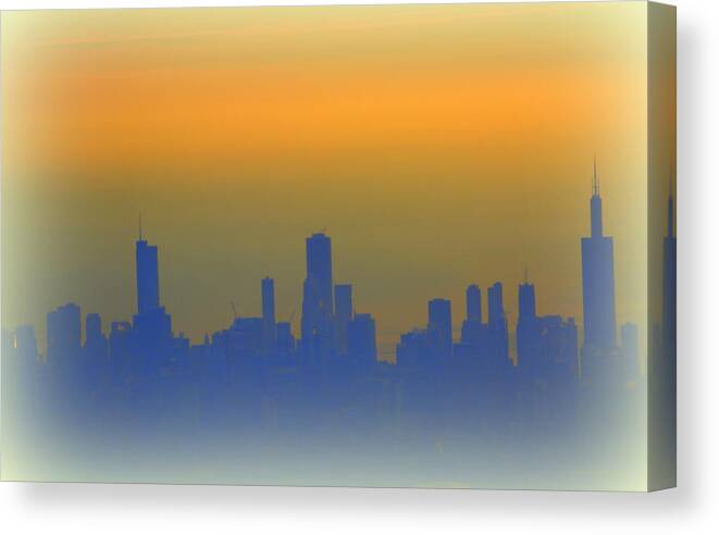 Skyline Canvas Print featuring the photograph Chicago Skyline by Kimberly Woyak
