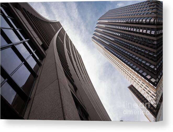 April 2017 Canvas Print featuring the photograph Chicago Skyscraper and Sky View by Jeff Hubbard