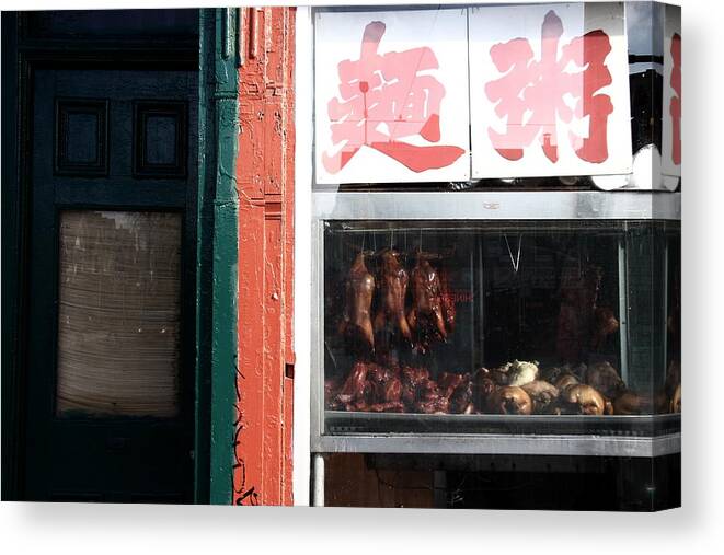 Chintown Canvas Print featuring the photograph Chicken Tonight by Kreddible Trout