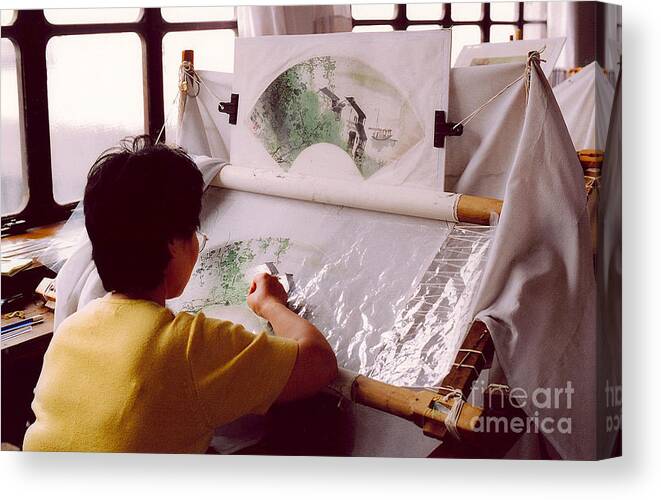 China Canvas Print featuring the photograph Chinese Silk by Andrea Simon