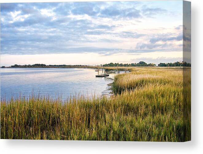 Marsh Canvas Print featuring the photograph Chisolm Island Shoreline by Scott Hansen