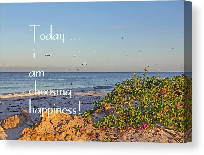 Florida Beaches Canvas Print featuring the photograph Choices - Inspirational by HH Photography of Florida