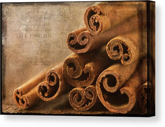 Cindi Ressler Canvas Print featuring the photograph Cinnamon Sticks by Cindi Ressler