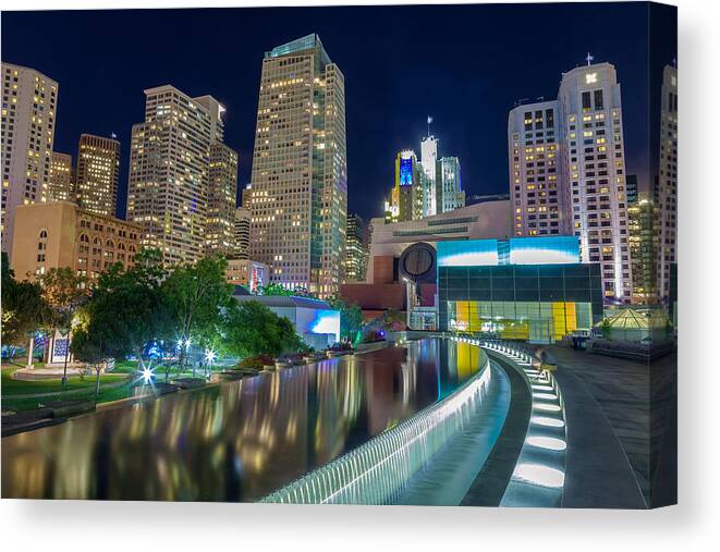 City Canvas Print featuring the photograph City Heart by Jonathan Nguyen