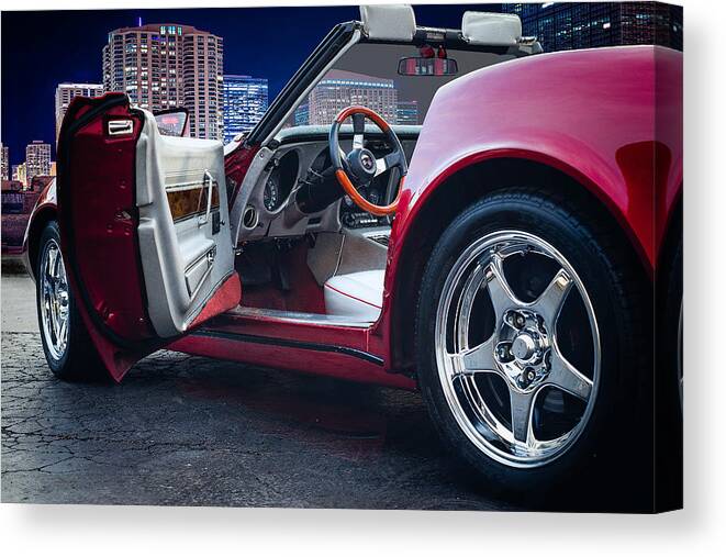 Chevrolet Canvas Print featuring the photograph City Rooftoper by Darek Szupina Photographer