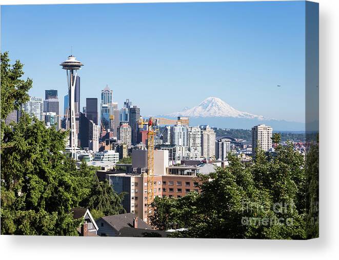 America Canvas Print featuring the photograph Classic view of Seattle, USA by Didier Marti