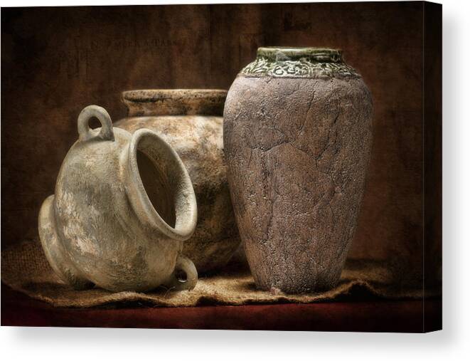 Pottery Canvas Print featuring the photograph Clay Pottery II by Tom Mc Nemar