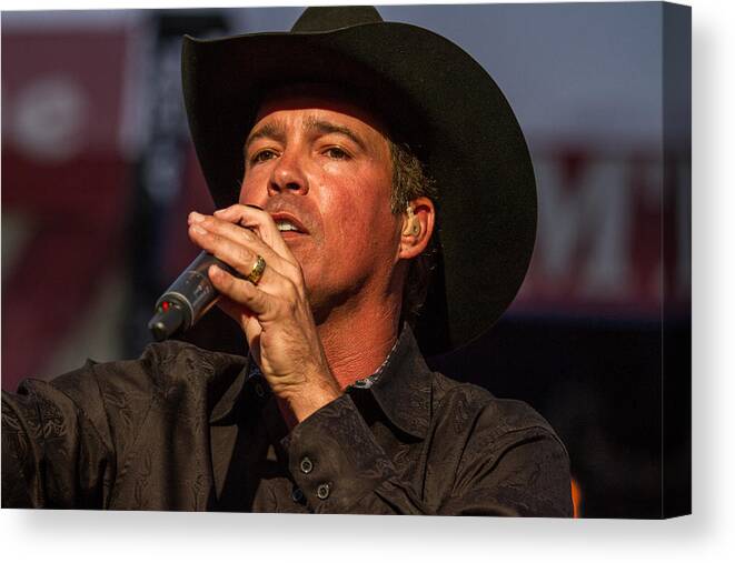 Clay Walker Canvas Print featuring the photograph Clay Walker by Mike Burgquist