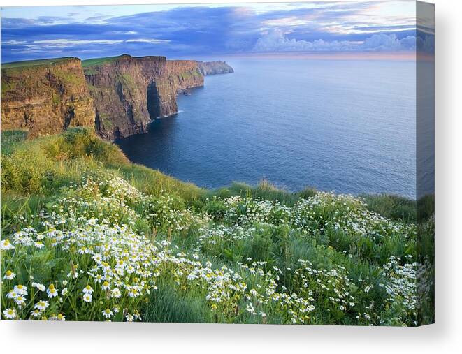 Outdoors Canvas Print featuring the photograph Cliffs Of Moher, Co Clare, Ireland by Gareth McCormack
