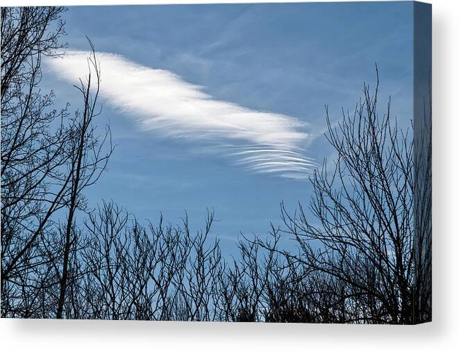 Silhouettes Canvas Print featuring the photograph Cloud Chasing - by Julie Weber
