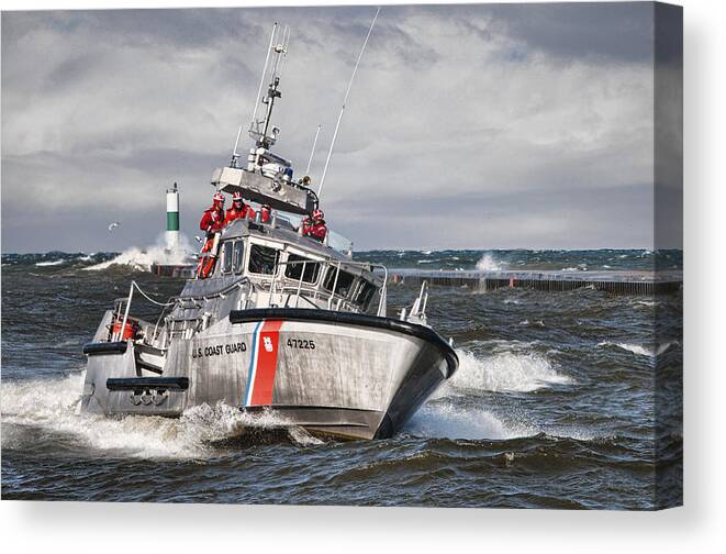 Coast Guard Canvas Print featuring the photograph Coast Guard by Wade Aiken