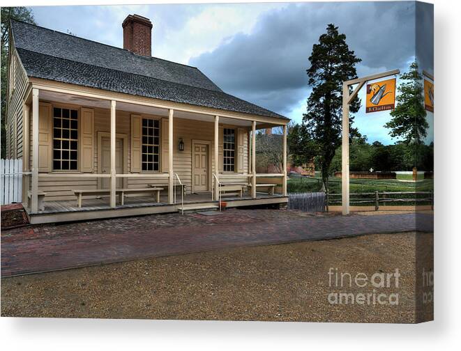 Colonial Williamsburg Coffee House Canvas Print featuring the photograph Coffee House by Gene Bleile Photography