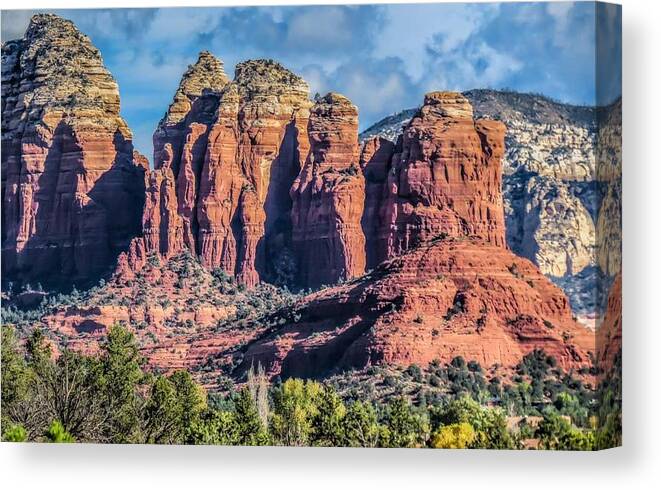 Sedona Canvas Print featuring the photograph Coffee Pot Rock by Terry Ann Morris