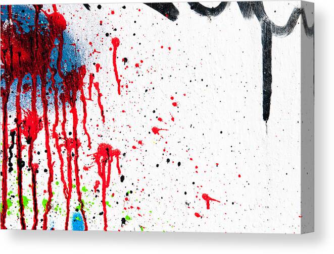 Abstract Canvas Print featuring the photograph Colored wall textured background by Michalakis Ppalis