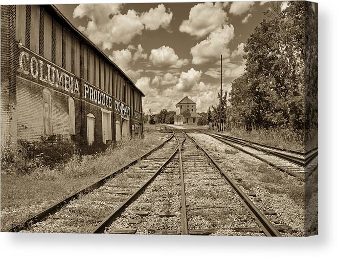 Countryside Canvas Print featuring the photograph Columbia TN Train Station by Steven Michael