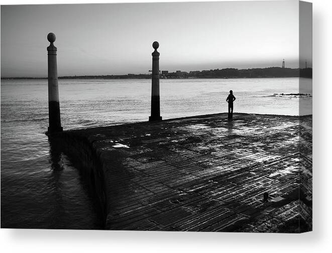 Anchorage Canvas Print featuring the photograph Columns Dock by Carlos Caetano