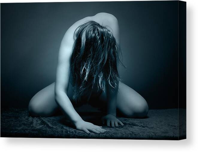 Nude Female Canvas Print featuring the photograph Coming Together by David Naman