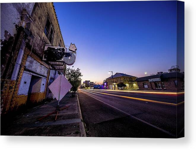 Street Canvas Print featuring the photograph Commerce East by Micah Goff