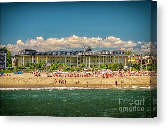 Atlanic Coast Canvas Print featuring the photograph Congress Hall in Cape May by Nick Zelinsky Jr