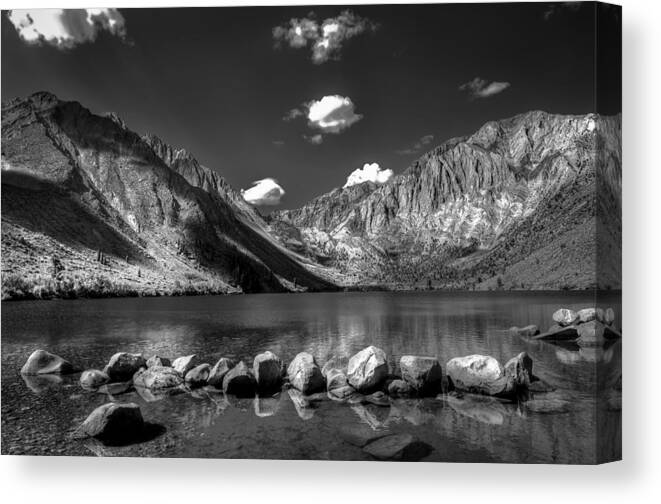 Alpine Lake Canvas Print featuring the photograph Convict Lake near Mammoth Lakes California by Scott McGuire