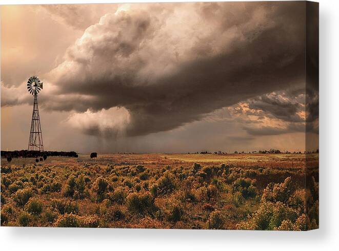 Sky Canvas Print featuring the photograph Conway Storm Front by Scott Cordell