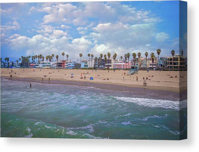 Venice Beach Canvas Print featuring the photograph Cool Down on the Coast by Lynn Bauer