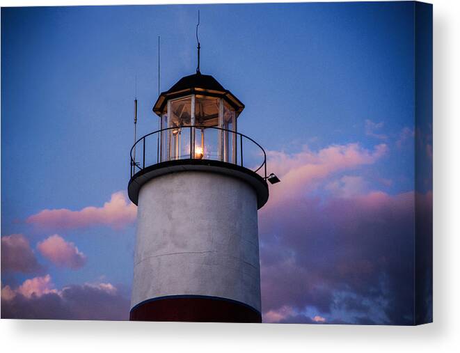 Lighthouse Canvas Print featuring the photograph Cooperstown Lighthouse by Don Johnson