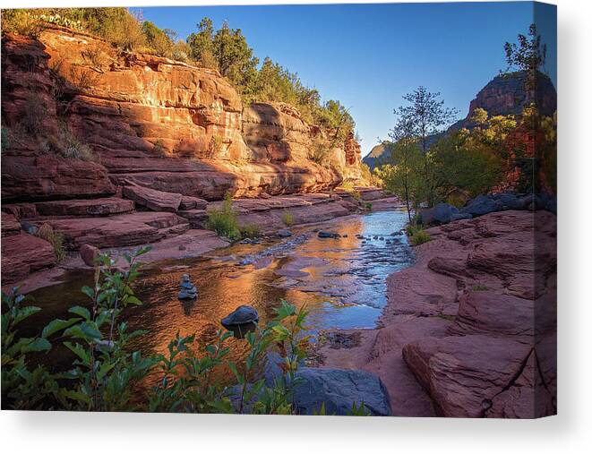 Slide Rock State Park Canvas Print featuring the photograph Copper Pools at Slide Rock State Park by Lynn Bauer