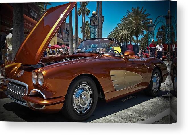 Chevrolet Canvas Print featuring the photograph Coppertone SPF 57 by DigiArt Diaries by Vicky B Fuller