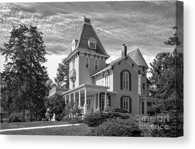 Cornell College Canvas Print featuring the photograph Cornell College President's House by University Icons