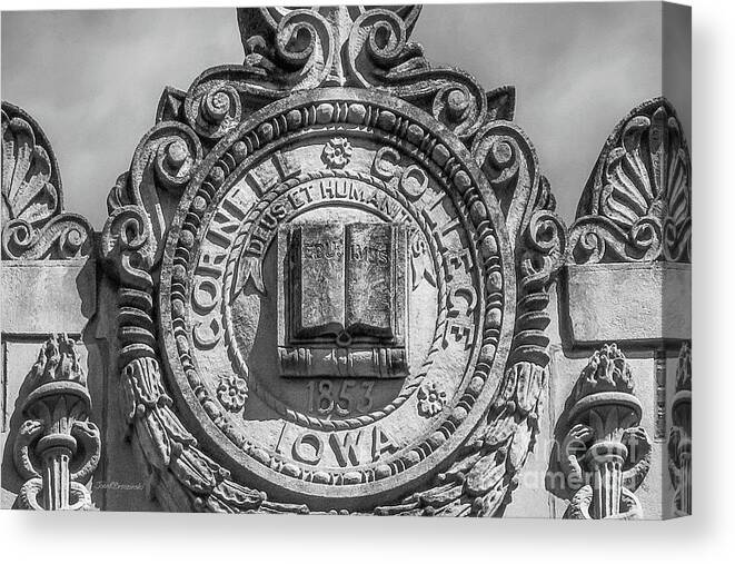 Cornell College Canvas Print featuring the photograph Cornell College Seal by University Icons