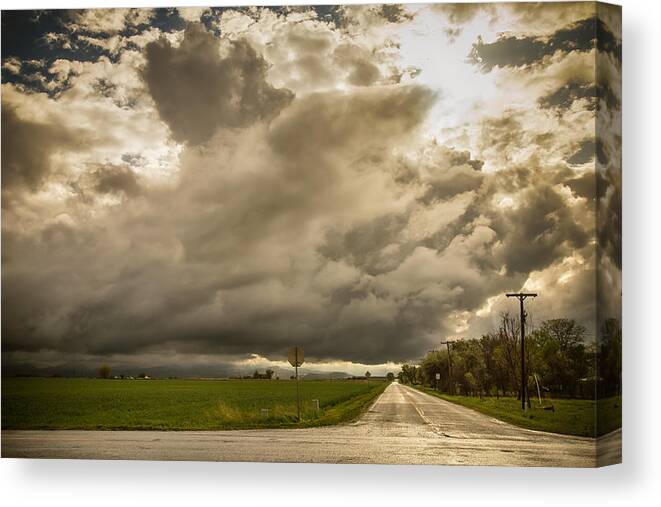 Storm Canvas Print featuring the photograph Corner Of A Storm by James BO Insogna