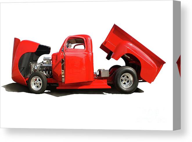 Costume Canvas Print featuring the photograph Costume Red Truck by Anthony Totah