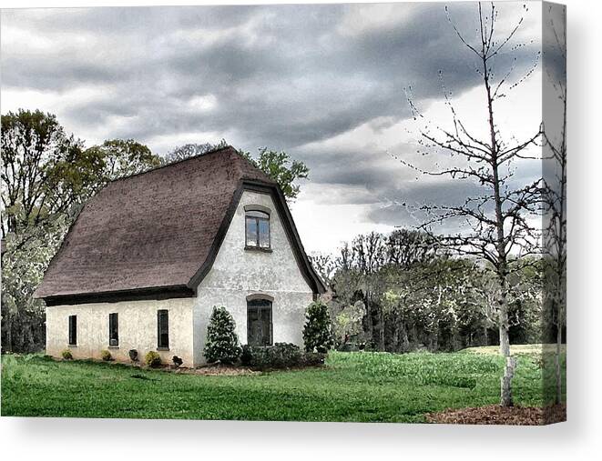 Cottage Cotswalds Canvas Print featuring the photograph Cottage Life 9 by Lin Grosvenor