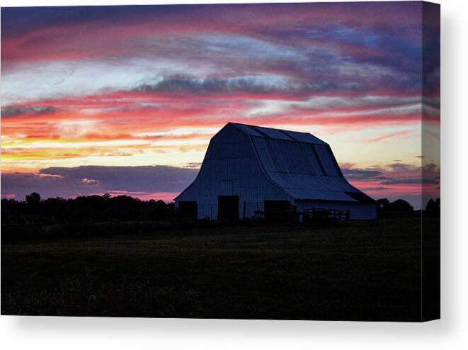 Country Sunset Canvas Print featuring the photograph Country Sunset by Cricket Hackmann