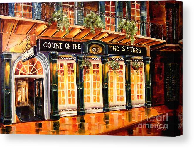 New Orleans Canvas Print featuring the painting Court of the Two Sisters by Diane Millsap