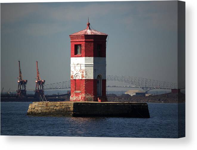 Lighthouse Canvas Print featuring the photograph Craighill Channel Upper Range Front Light by Wayne Higgs
