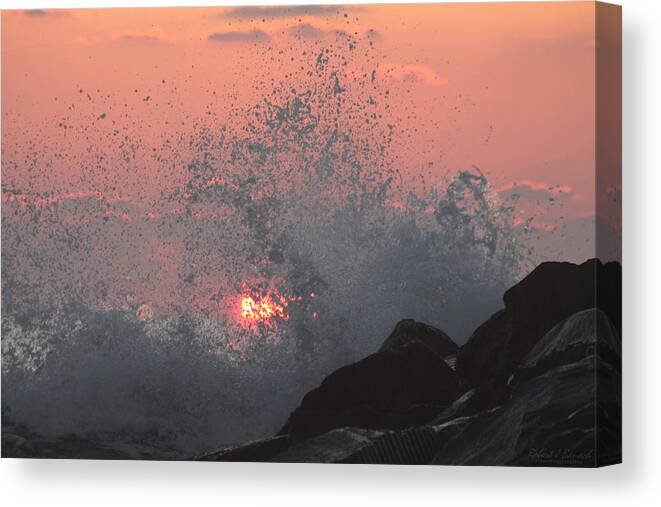 Water Canvas Print featuring the photograph Crash and Splash by Robert Banach