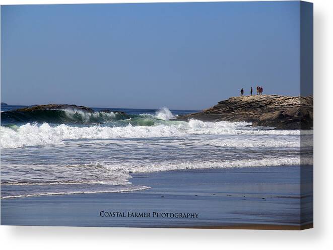 Waves Canvas Print featuring the photograph Crashing In by Becca Wilcox